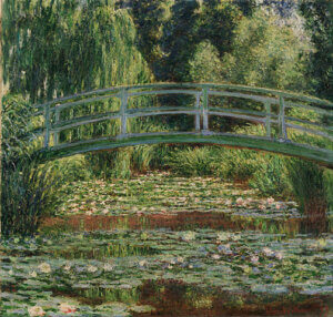 ジヴェルニーの日本の橋と睡蓮の池